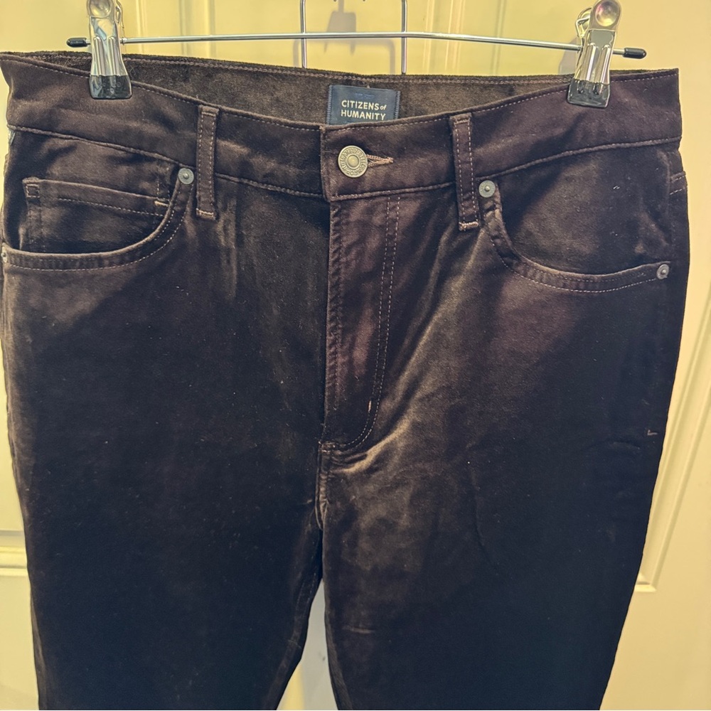 Citizens Of Humanity Isola Corduroy Boot Cut Plush Velvet Black Brown $248.00 - Picture 3 of 11